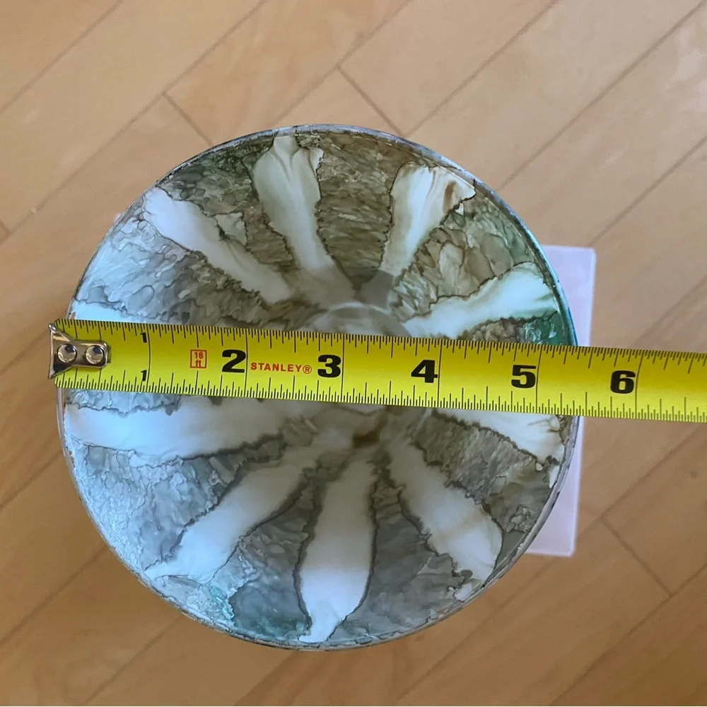 Marble-Effect Handmade Vase